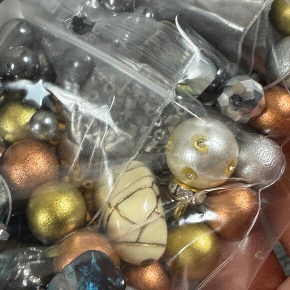 Metallic & Gemstone Bead Grab Bag – 11 oz Mixed Jewelry-Making Beads - Picture 5 of 9